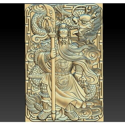 Guan Yu 3d STL relief digital file - STL Model for CNC Router 3D Printer Bas Relief