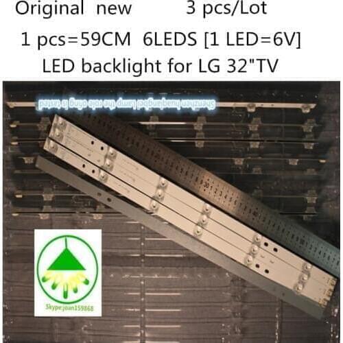 3 PCS/Lot LED backlight for LG 32"TV 32LB572V 6916l-1974A 32LB580V 32LB650V 32LB652V 32LB653V 32LF550 innotek DRT3.0 32inch
