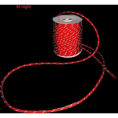 Red Reflective String Windproof Tent Rope Guy Line For Camping Tent Kits Camping Rope Reflective Guy Ropes for Tents