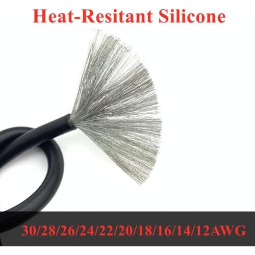 Heat-Resistant Cable Wire Soft Silicone Wire 12AWG 14AWG 16AWG 18AWG 20AWG 22AWG 24AWG 26AWG 28AWG 30AWG Heat-Resistant Silicone