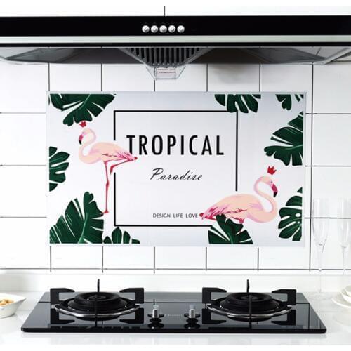 High Temperature Resistant Kitchen Tile Oilproof Waterproof Sticker Household Aluminum Foil Self-adhesive Fume Wall Sticker