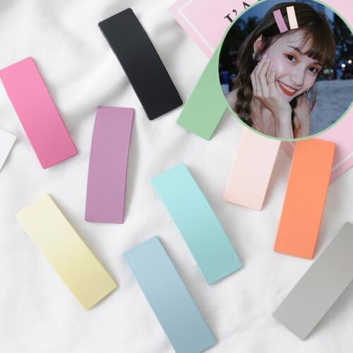 Girls Frosted Candy Color Hair Clip Woman Sweet And Lovely Band Clip Hair Accessories