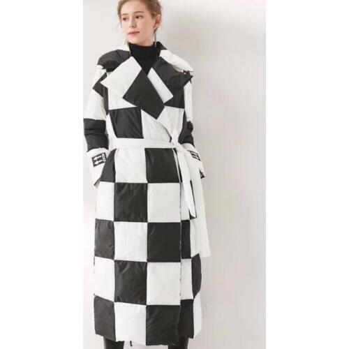 2019 Winter jacket women down jackets womens long down coat flower parka duck down coats down outerwear brand famous cat show