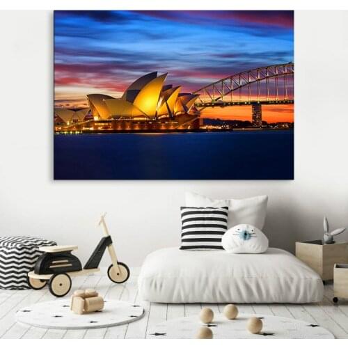 Canvas 1 Set Paintings Wall Artwork HD Print Poster OPERA HOUSE AUSTRALIA Home Decoration Modular Picture For Bedroom Framework