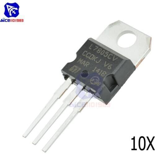 Diymore 10PCS/Lot IC Chips Transistor L7805CV DIP3 TO-220 Transistors IC Chips LM7805 Original Integrate Circuits