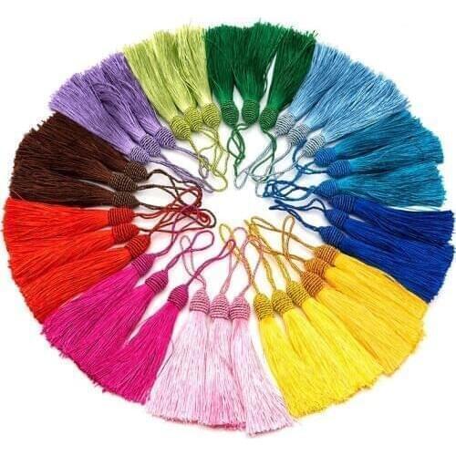10 PCS/LOT Polyester tassels with Hanging rope Silk fringe decorative for Pendant home Decor