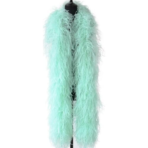 10 Ply Fluffy Soft Ostrich Feathers Boa for Wedding Dress Party Clothing Shawl Decoration Sewing Ostrich Plume Crafts Customized
