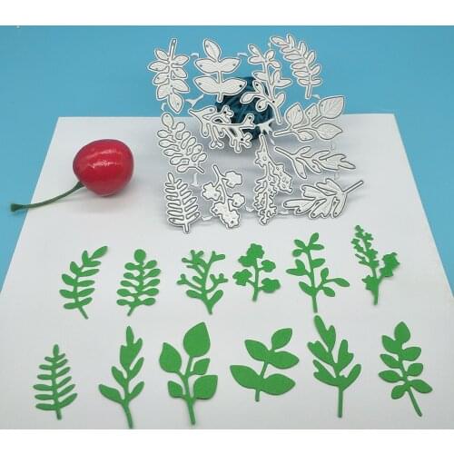 12 kinds of leaves, flowers and plants, metal cutting mold, scrapbook album decoration, DIY handmade art