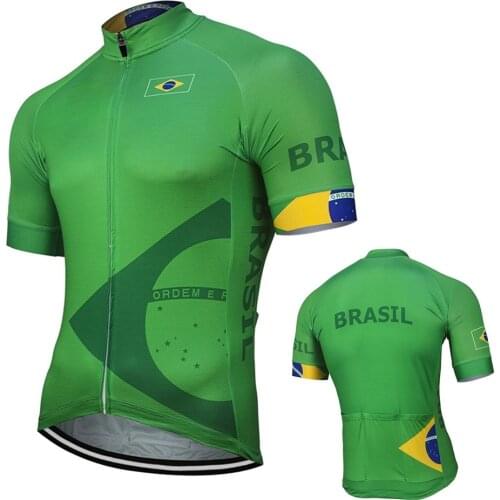 2020 Team Brazil Cycling Jersey Summer mountain bike jersey road bike shirt Cycling Clothing Triathlon MTB Bicycle Wear Maillot
