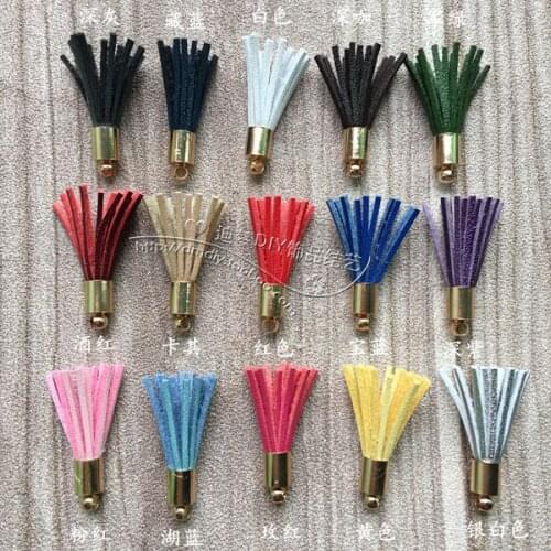 About 2.3cm Width 0.5 cm DIY jewelry accessories Leather rope production Copper metal cap Tassel Korean version Mini-type fringe
