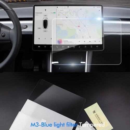 Tplus Car Central Touch Screen Tempered Glass Protective Film For Tesla 3/X/Y/S HD Navigation Screen Protective Film
