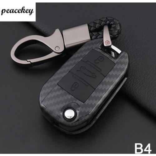 Carbon Fiber Car key case cover Fob for Citroen C4L CACTUS C5 C3 C6 C8 Picasso Xsara Peugeot 3008 308 RCZ 508 408 2008 Fold key