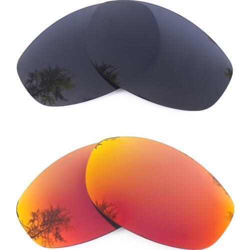 Black & Orange Red Mirrored Polarized Replacement Lenses for X Metal XX Frame 100% UVA & UVB