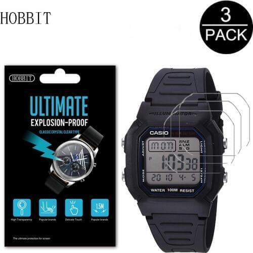 For Casio W800H-1AV Nano Explosion-proof Screen Protector High Definition Anti-shock Screen Guard For casio Classic Sprot Watch