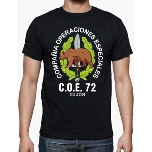 Spanish Legion COE 72 Gijon Mod1 Special Operations Emblem T-Shirt. Summer Cotton O-neck Mens Short Sleeve T-Shirt New S-3XL