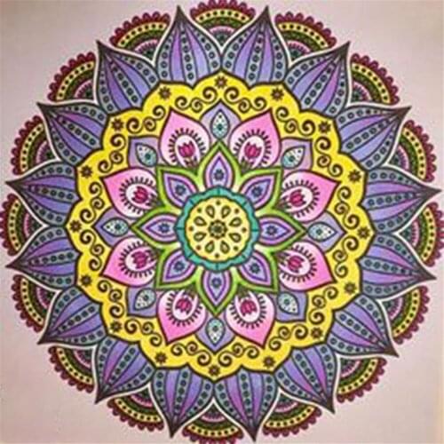 Mandala Religion Printed Water-Soluble Canvas 11CT Cross-Stitch Embroidery Patterns DMC Threads Hobby Handmade Craft Sales
