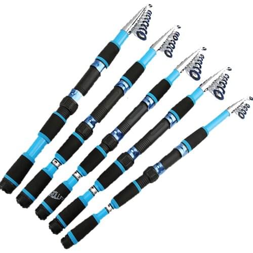 RIVERSIDE Carbon Telescopic Fishing Rod Mini Pocket Size Spinning UltraLight 1.8/2.1/2.4/2.7/3.0m Lure Fishing Rod