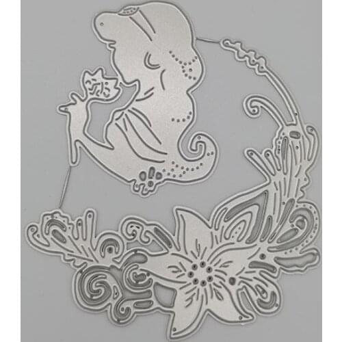 Little girl in the flowers Metal Cutting Dies Stencils for DIY Scrapbooking/photo album Decorative Embossing DIY Paper Cards