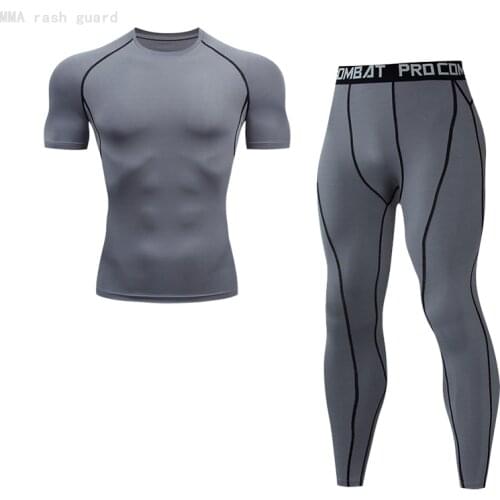 Mens Suits Jogging suits Compression sportswear Summer Gyms Workout Short shirt training pants Training Pants MMA Rashard kit