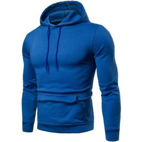 Mens Western Style Hooded Hoodies Long Sleeve Sweatshirt Plain Pullover