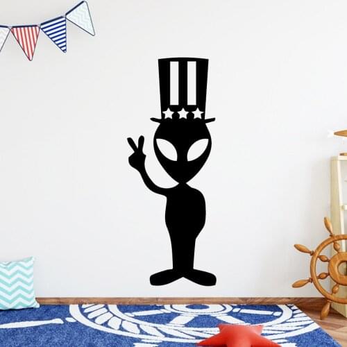 Beauty Alien Family Wall Stickers Mural Art Home Decor For Kids Rooms Home Decor Home Party Decor Wallpaper