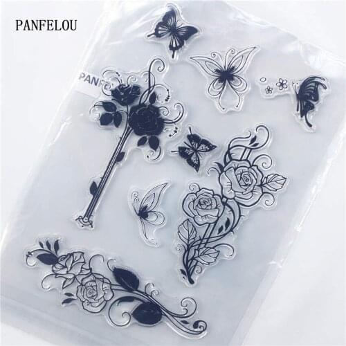 PANFELOU 18x11.5cm parlour Transparent Clear Silicone Stamp/Seal DIY scrapbooking/photo album Decorative clear stamp sheets
