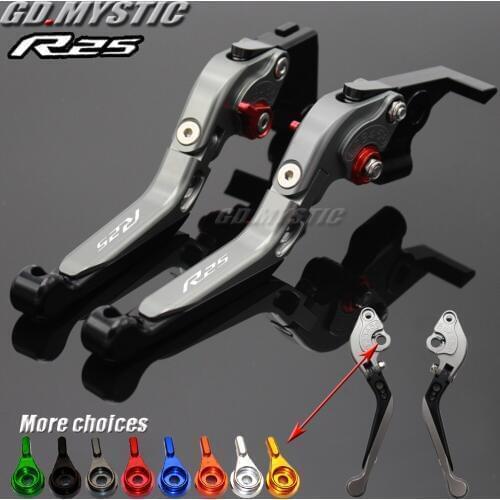 Fits For YAMAHA YZF-R25 YZF R25 2014-2015 Motorcycle Accessories CNC Adjuster Folding Extendable Brake Clutch Levers LOGO R25