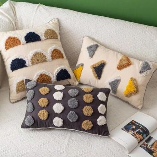 Pillow Cushion Cotton от храпа Kniekusse Tufted Sofa Light Luxury Living Room Pillowcase 45X45 Bay Window Decoration Backrest