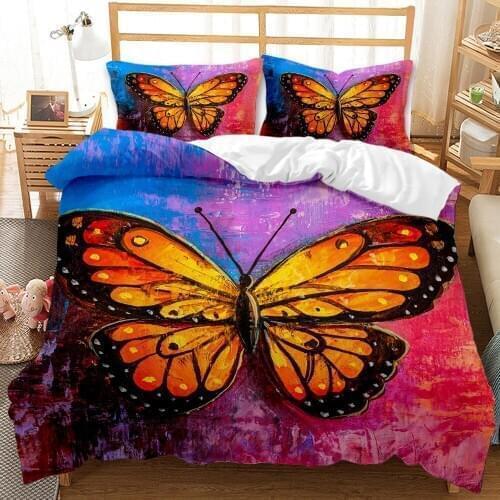 Color Butterfly Series Bedding Duvet Cover Duvet Cover Pillowcase Household Duvet Cover Duvet Cover Cover 2 / 3P