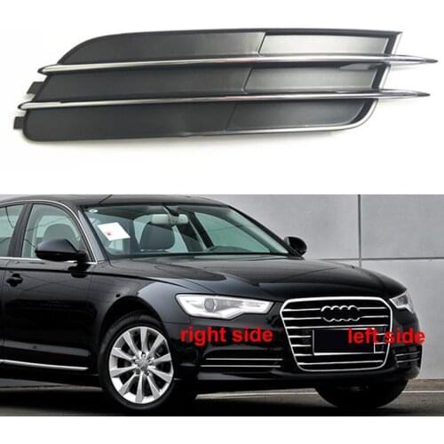 For Audi A6L 2012 2013 2014 2015 Front Fog Lamp Frame Anti Fog Lamp Cover Front Bar Grille Decorative Cover Lower Middle Net