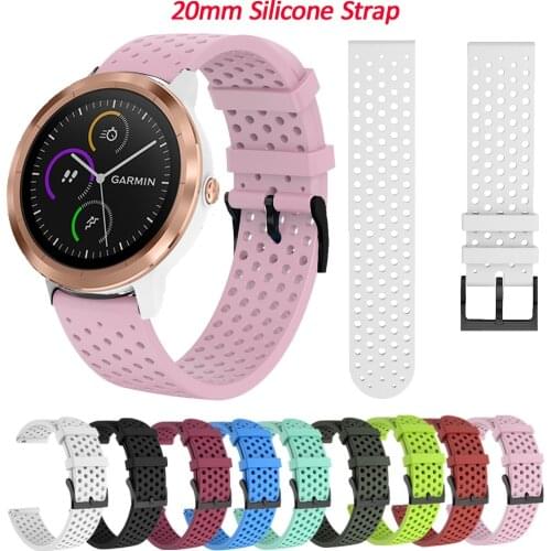 Watch Straps For Garmin Venu Vivoactive 3 Forerunner 245 645 Silicone Wristband Belt Amazfit GTR 42mm GTS2 2e Mini Bracelet 20mm