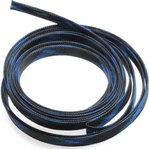 5M/10M 2mm Expandable Braided Cable SleevingInsulatio Braided Cable Sleeve Wire Protection Tight PET Nylon