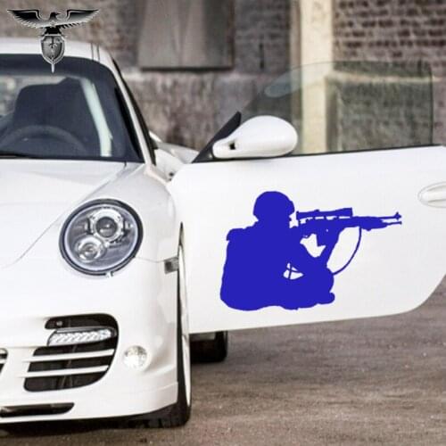 EmpireYing 3 Sizes 8 Colors Brave Warrior Military War Armed Special Forces Sniper Marksman Car Vinyl Decal Bumper Wall Sticker