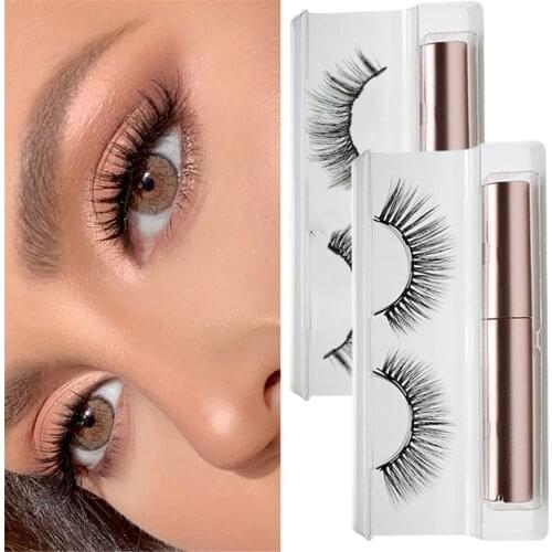 1 Pair Magnetic Eyelashes 3D Mink False Eyelash Magnetic Eyeliner Waterproof Long Lasting Fake Eyelash Tweezer Kit 18 Styles