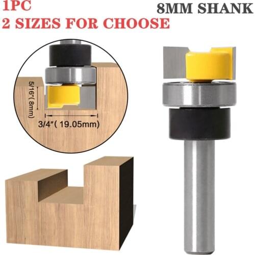1pc 8mm Shank Hinge Mortise/Template Wood Router Bit Woodworking cutter Tenon Cutter for Woodworking Tools