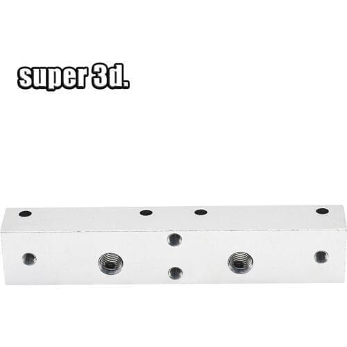 1pcs Double Head Fixing Block Prusa i3 3D Printer Accessories MK Double Heads Aluminum Heat Block Fixing Pipes Holder