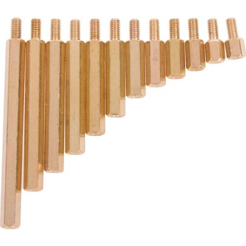 10Pcs/lot Brass Copper M3 Hex Column Standoff Support Spacer Pillar PCB Board Male-female Spacer/female Spacer