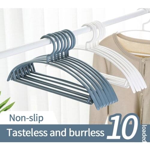 10pcs/Lot Non-Slip Seamless Clothes Hangers Creative Household Clothes Storage Rack Adult Clothing Drying Racks Holders