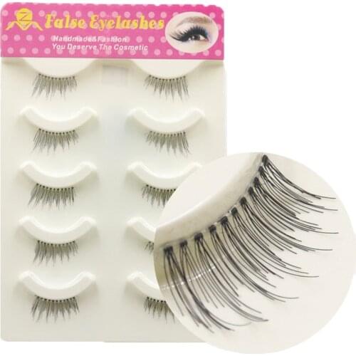 100% Handmade Transparent Stems Half False Eyelashes Natural Eye Tail Elongated Nude Makeup Lashes Extensions Beauty Makeup Tool