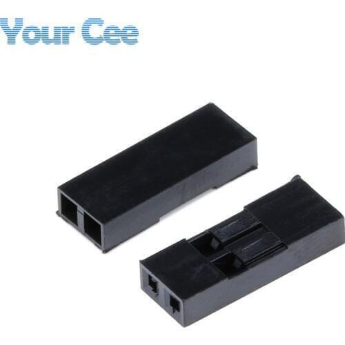 1000pcs Dupont Head 2.54mm 2P 1X2P Dupont Plastic Shell Pin Head Connector Jumper Wire Cable Housing Plug Female