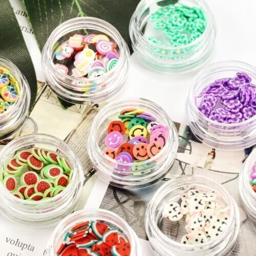 12Bottles/Pack Resin Filling Glitter Soft Clay Flower Fruit Animal for Epoxy Resin Jewelry Crafts Epoxy Mold Nail Art Decoration