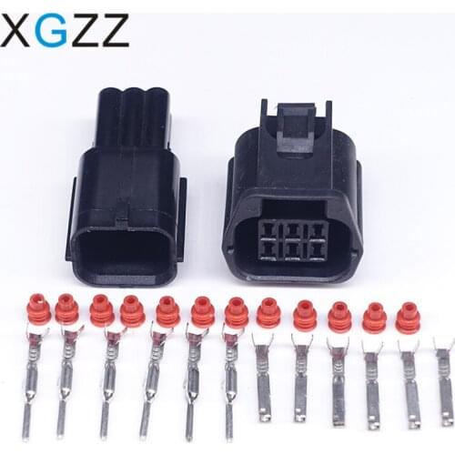 5 Sets 6 Pin Auto Wire Connector 7283-9332-30 With terminals