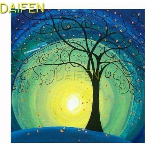 5D DIY Diamond embroidery Cross stitch Full Round Diamond painting Full Square Diamond mosaic tree sun star aperture