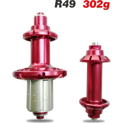 Taiwan Aluminium red powerway R49 ENDURO hub for Carbon road bike wheel hub 20/24 holes V brake superlight Straight pull hub