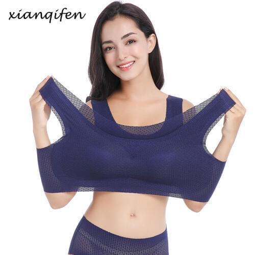 Xianqifen bras for women minimizer sexy seamless bralette plus size brassiere girl sport vest padded lingerie push up intimates