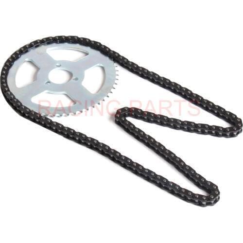 Free shipping 47cc 49cc T8F chain and 54T Chain plate for mini moto atv quad 2 stroke engine parts accessories