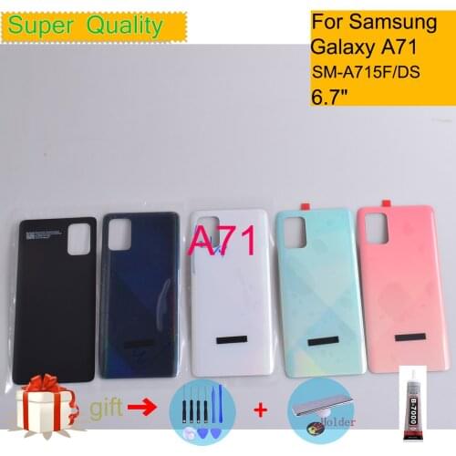 For Samsung Galaxy A71 Housing Battery Cover A71 A715 A715F Back Cover Case Rear Door Chassis Housing Replacement