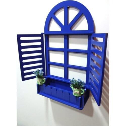 Wooden New Design Wood Louver Window Decorative Yellow Decorative Wall Decoration Flower Rack Wood Window Blinds Montessori