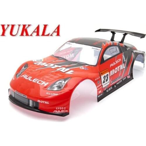 YUKALA rc parts PVC painted shell body 1/10 Radio Control Car Body Shell 190mm Red