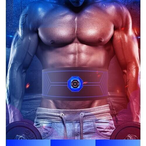 EMS Equipment Trainer PU Toner Slimming Exercise Abdominal Smart Belt Muscle Stimulator Set Gym USB Home Fitness Massager